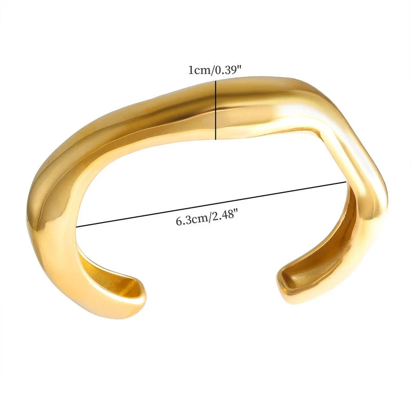 Glossy C-Shaped Elegance Bracelet